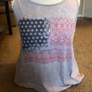 American flag tank top